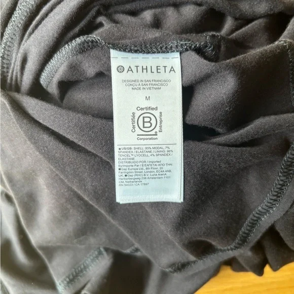 Athleta black Santorini midi dress NWOT size medium - Picture 9 of 13